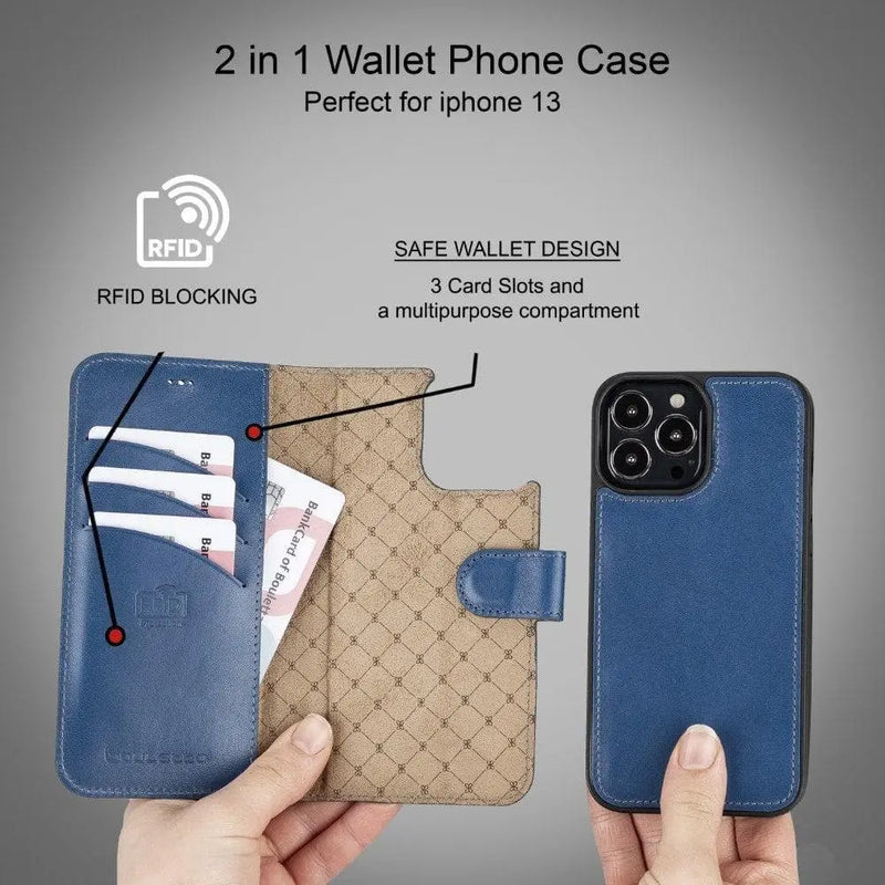 Apple iPhone 13 Series Colorful Detachable Leather Wallet Case - MW - Puck's