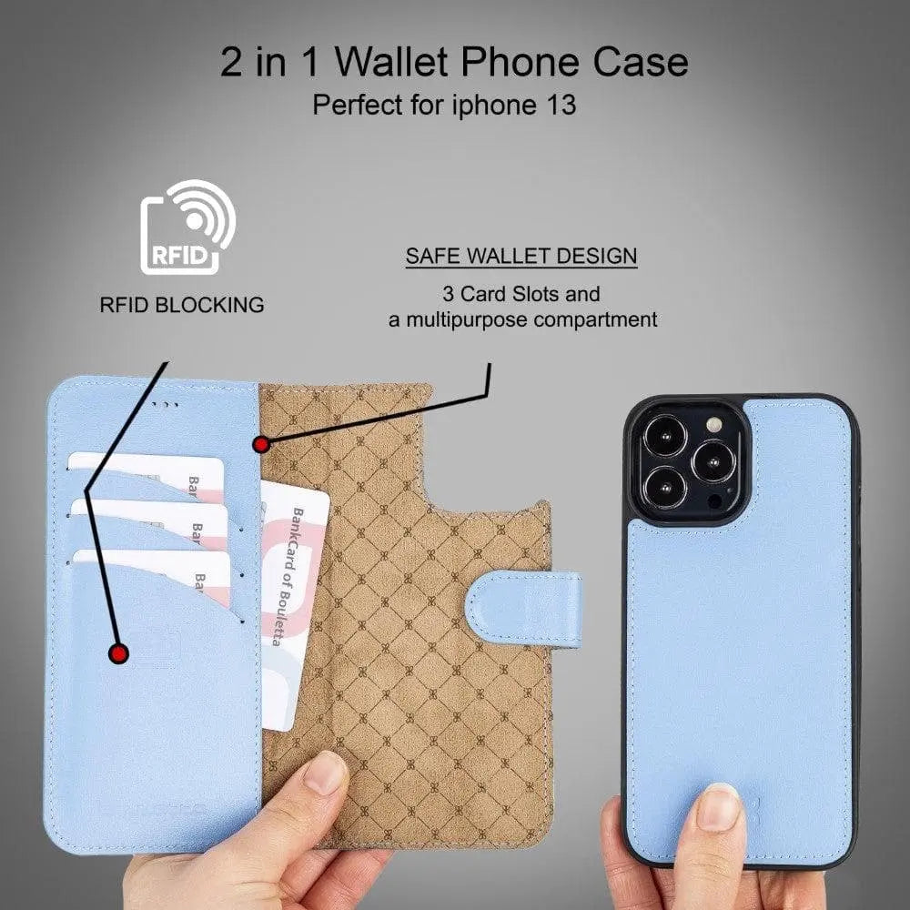 Apple iPhone 13 Series Colorful Detachable Leather Wallet Case - MW - Puck's
