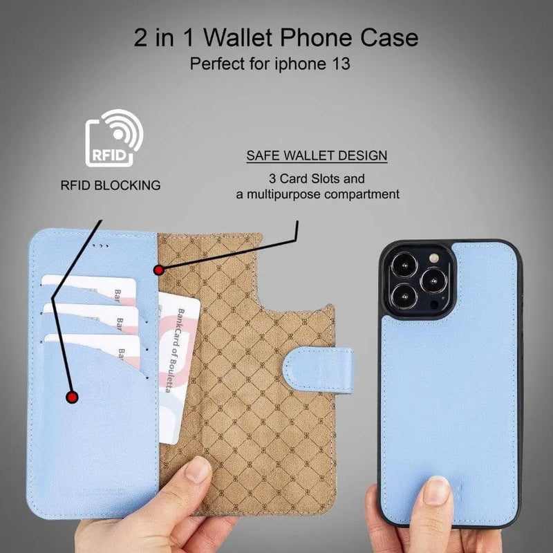 Apple iPhone 13 Series Colorful Detachable Leather Wallet Case - MW - Puck's