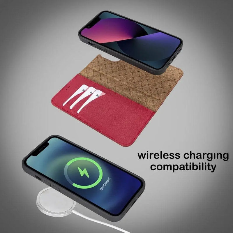 Apple iPhone 13 Series Colorful Detachable Leather Wallet Case - MW - Puck's