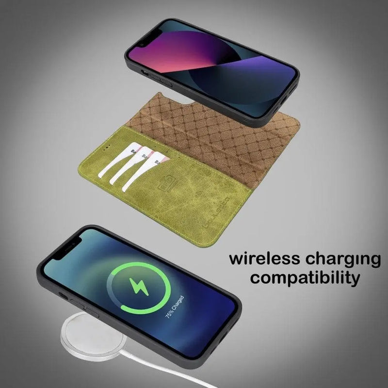 Apple iPhone 13 Series Colorful Detachable Leather Wallet Case - MW - Puck's