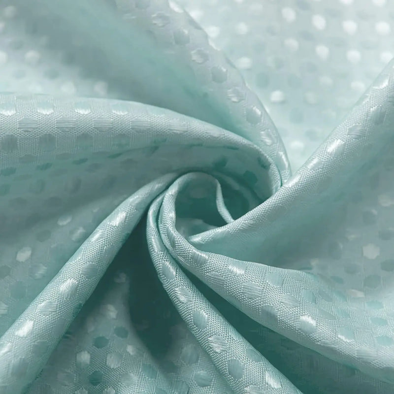 Aqua Shower Curtain,Coastal Theme Washable Fabric Cloth Beach Shower Curtain Set with Hooks for Ocean Bathroom Decor,Seafoam Sea Foam Mint Green Spa Blue - Puck's