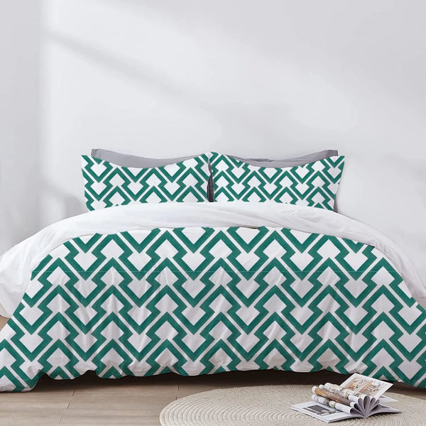 Aria - 3 Piece Crewel Embroidered Duvet Set | Linen Cotton Mix | - Puck's