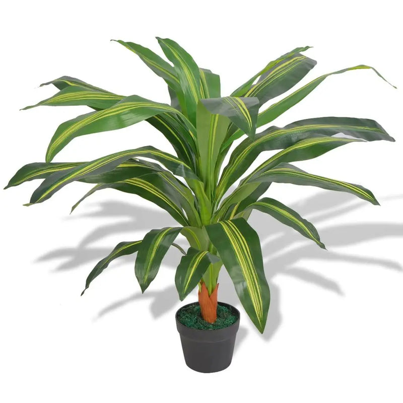 Artificial Dracaena Plant with Pot 35.4" Green - Puck's