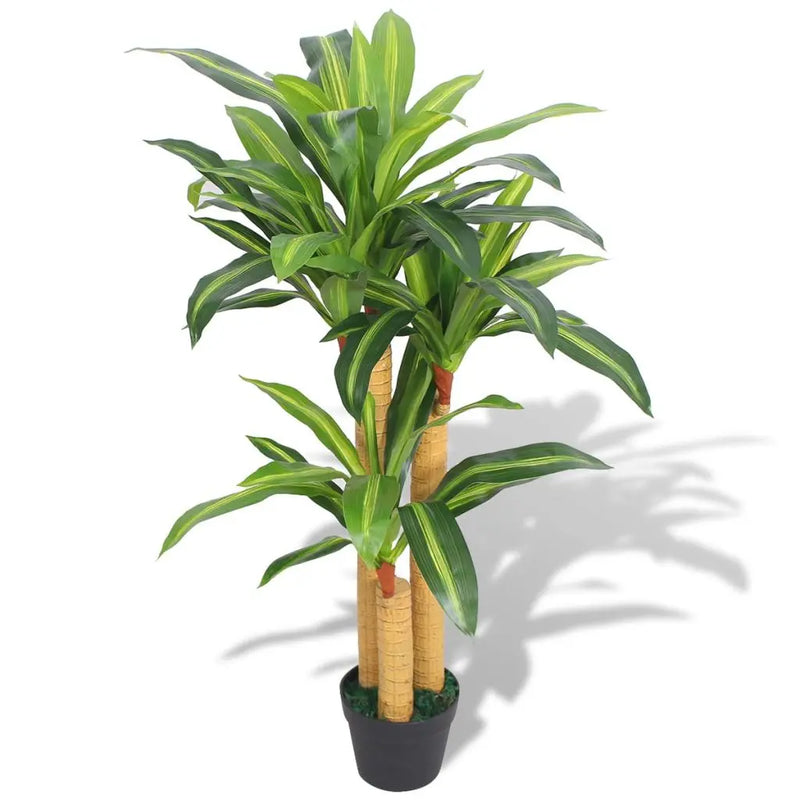 Artificial Dracaena Plant with Pot 35.4" Green - Puck's