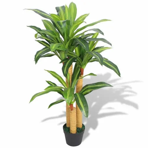 Artificial Dracaena Plant with Pot 35.4" Green - Puck's