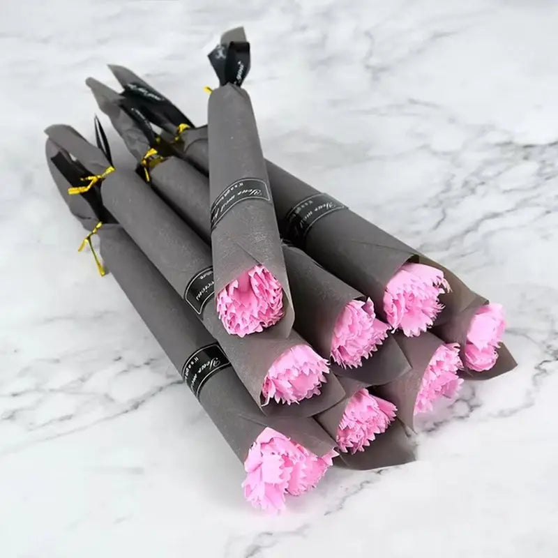 Artificial Rose Flowers Soap Rose Bouquet Valentines Day Wedding Home Decor 5/10Pcs Gift - Puck's