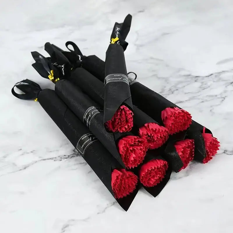 Artificial Rose Flowers Soap Rose Bouquet Valentines Day Wedding Home Decor 5/10Pcs Gift - Puck's