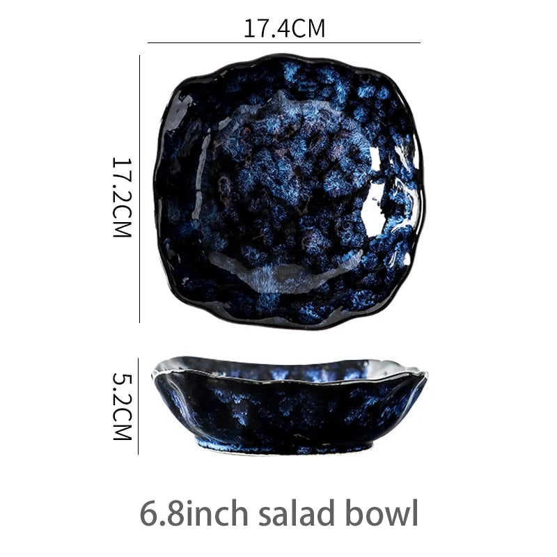 Retro Porcelain Dinner Plates - Puck's