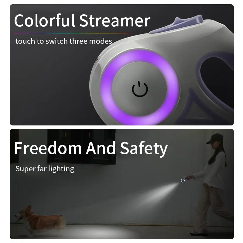 Automatic Retractable Lighting Dog Leash - Puck's