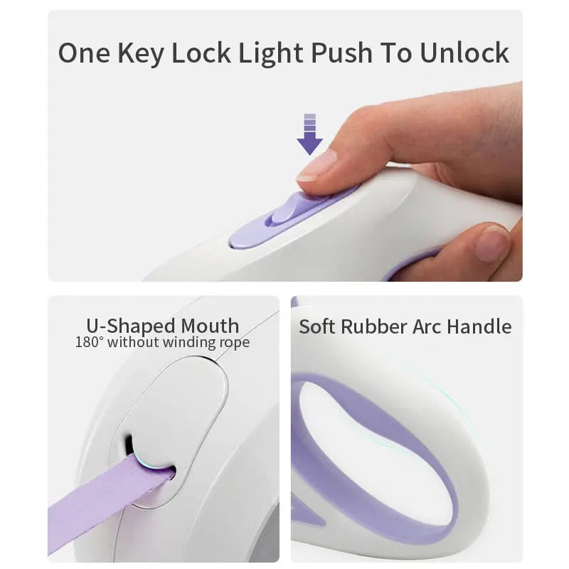 Automatic Retractable Lighting Dog Leash - Puck's