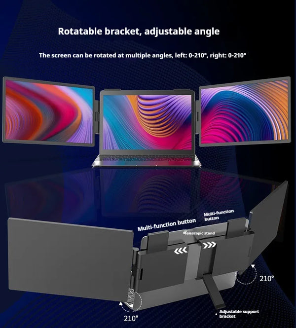 14-inch draagbare monitor met twee schermen - Puck's