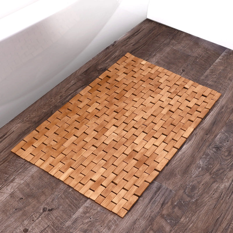 Bamboo Tile Bath Step-Out Mat, 18"X30" - Puck's