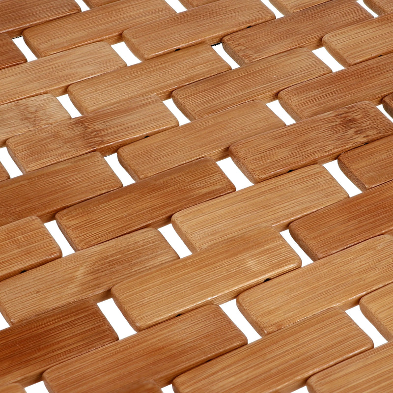 Bamboo Tile Bath Step-Out Mat, 18"X30" - Puck's