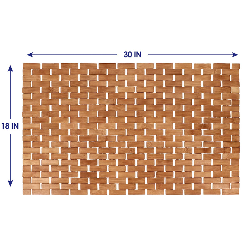 Bamboo Tile Bath Step-Out Mat, 18"X30" - Puck's