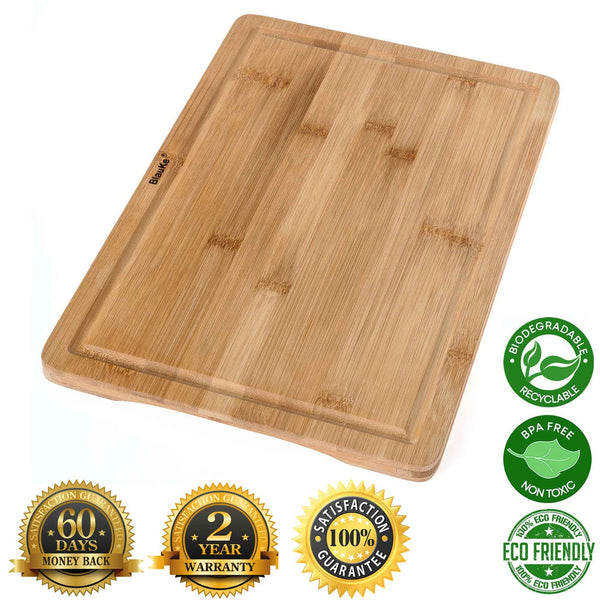 Wood Cutting Board for Kitchen 15x10 inch - Wooden Serving Tray - Puck's