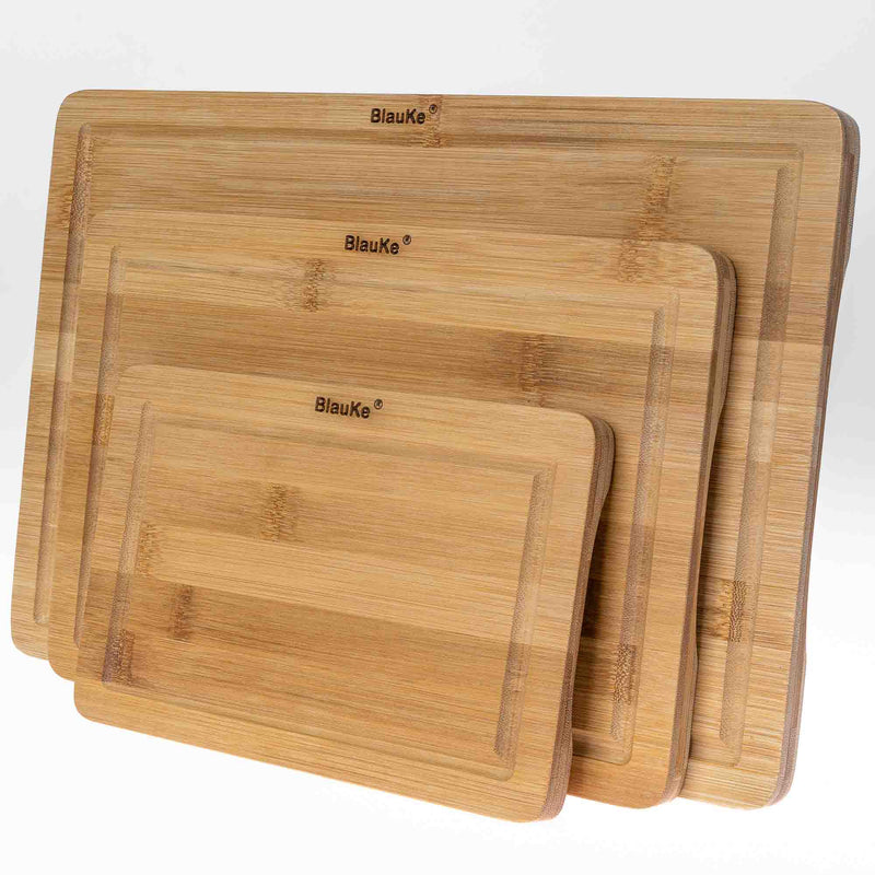 Wooden Cutting Boards for Kitchen with Juice Groove and Handles - Puck's