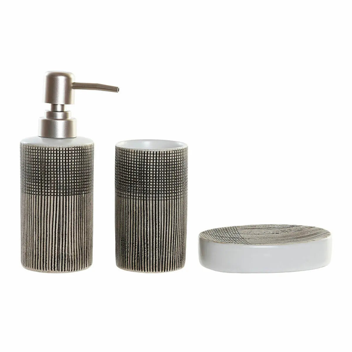 Bath Set DKD Home Decor PB-186028 Brown ABS Stoneware 6,5 x 6,5 x 17 - Puck's