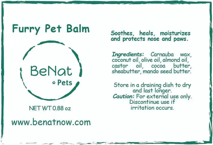 BeNat Pets. Furry Pet Balm. 0.9 oz. - Puck's