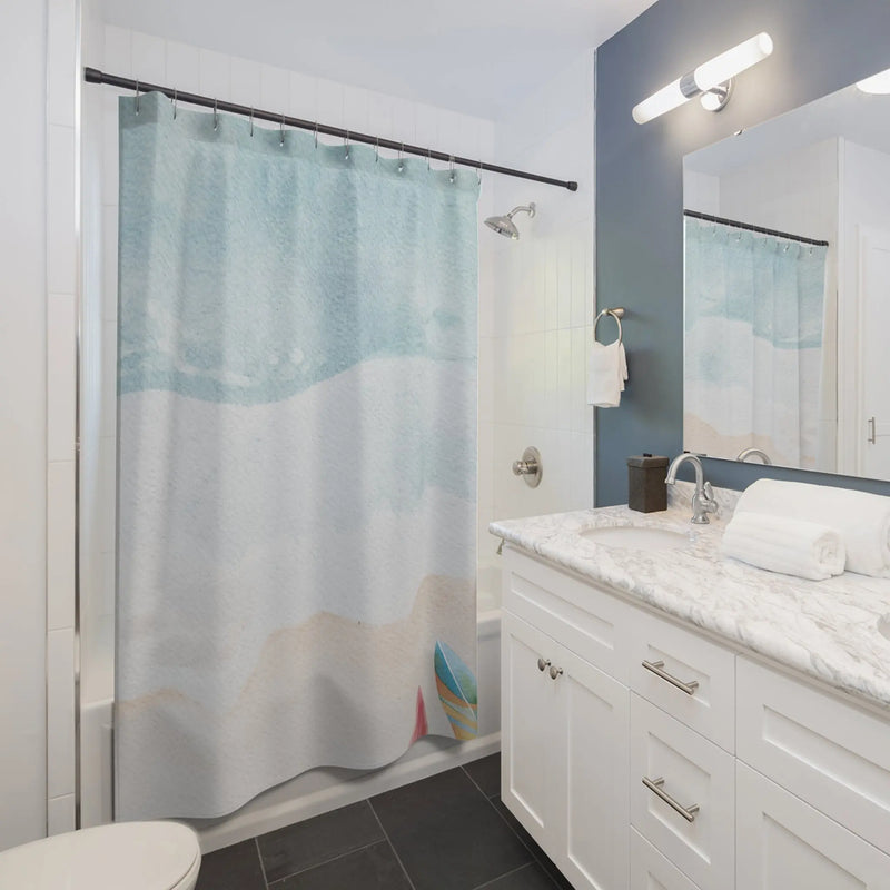 Beach & Surf Boards Shower Curtain - Puck's
