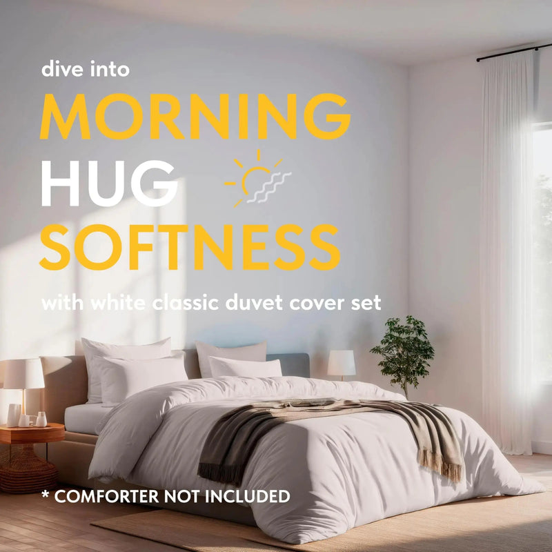 Beige Duvet Cover Queen Size Microfiber Set of 1 Down Comforter Cover 2 Pillows - Puck's