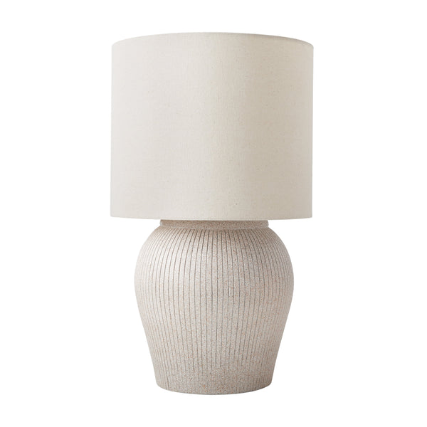 21" Raw Sand Table Lamp with Shade by Dave & Jenny Marrs - Puck's