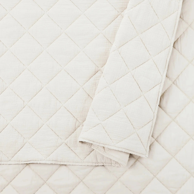 Better Homes & Garden Diamond Gauze Sham, Beige, King, 2 Count - Puck's