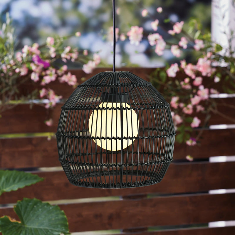 Better Homes and Gardens 16'' 13 Lights Black PE Woven Pendant - Puck's
