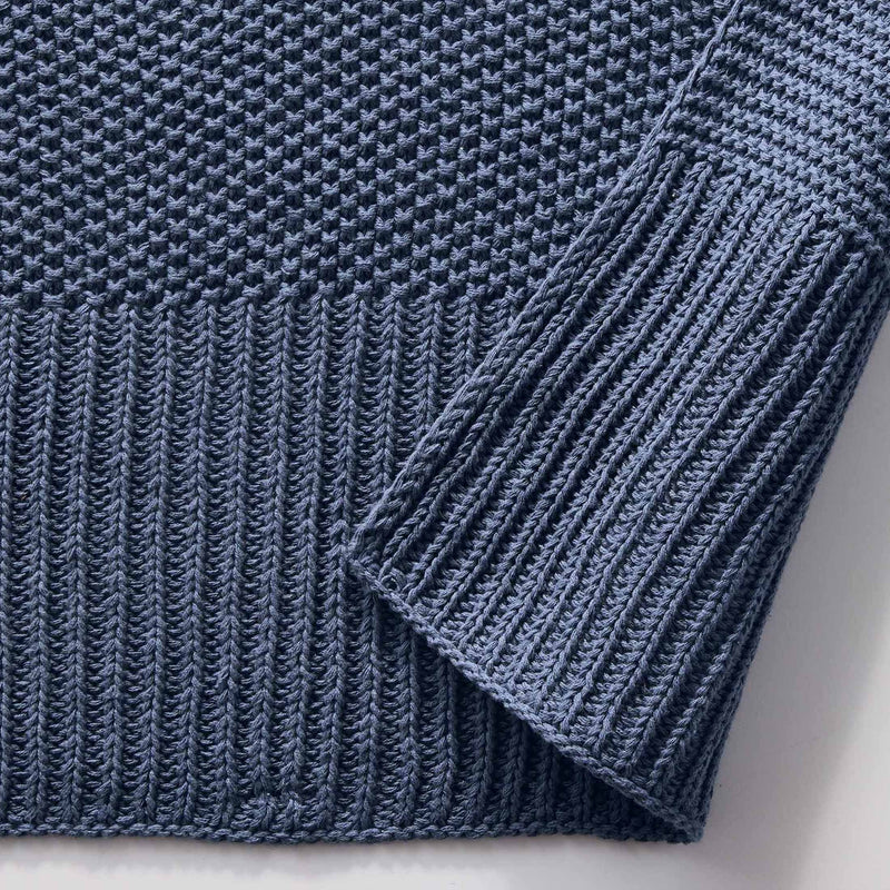 Better Homes and Gardens, Chunky Knit Indigo Throw, Cotton-Blend, 50"X60", 2.3 Lb, All Ages - Puck's