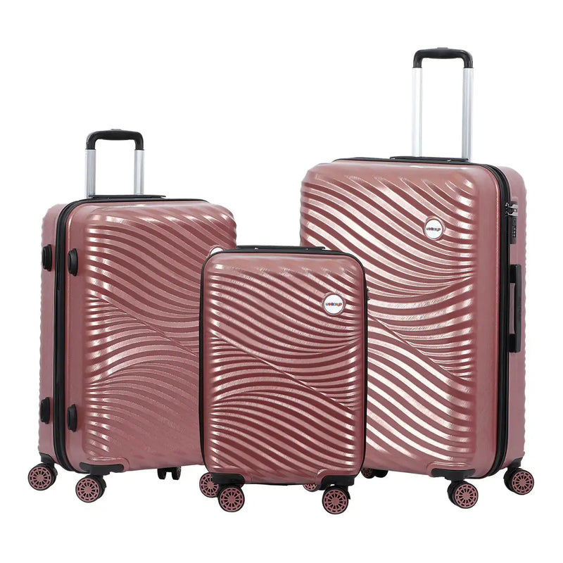 Biggdesign Moods Up Hard Bagage Set Met Spinner Wielen, Rosegold, 3 Stuks. - Puck's