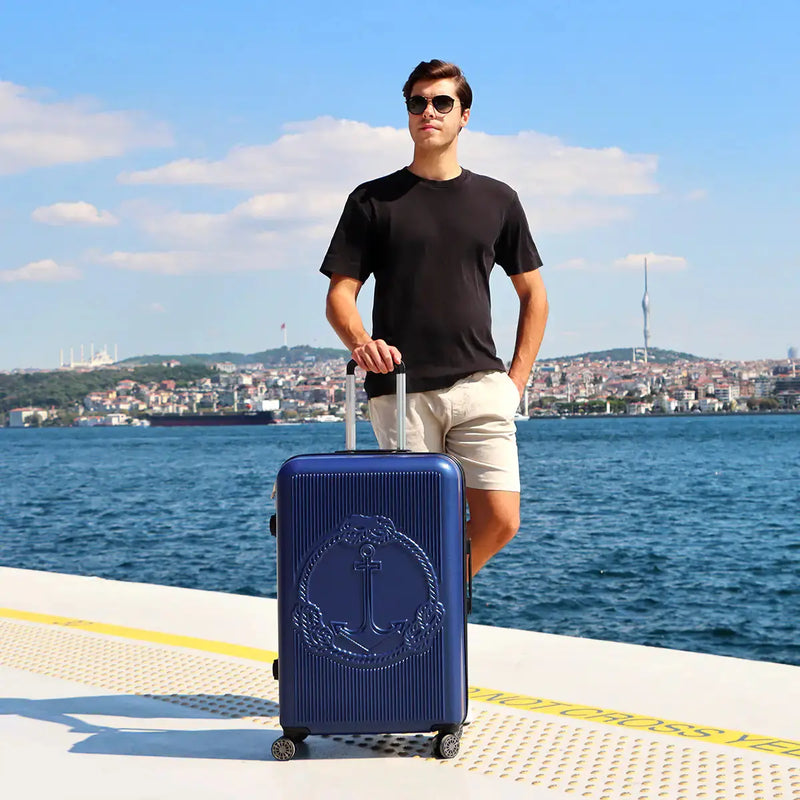 Biggdesign Ocean Koffer Bagage, Blauw, Groot - Puck's