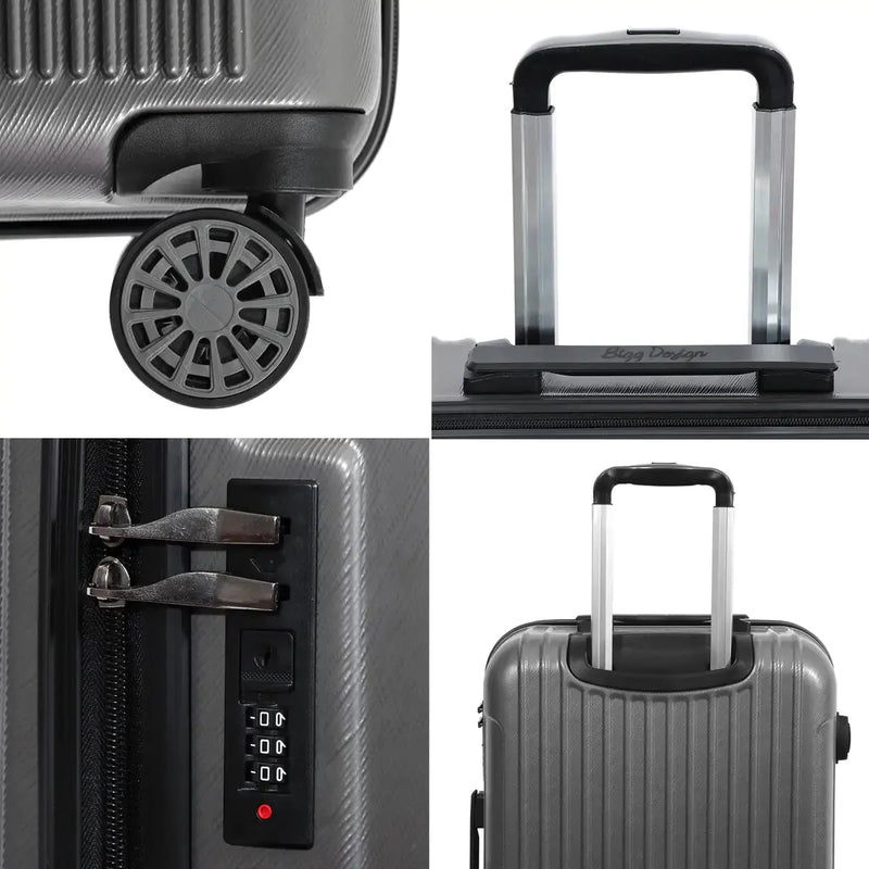 Biggdesign Ocean Koffer Bagage, Grijs, Groot - Puck's