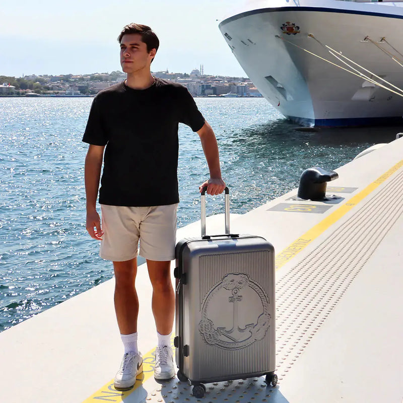 Biggdesign Ocean Koffer Bagage, Grijs, Groot - Puck's