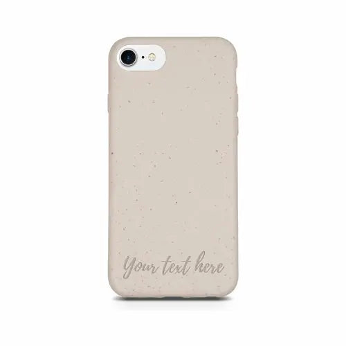 Biodegradable Personalized Phone Case - Natural White - Puck's