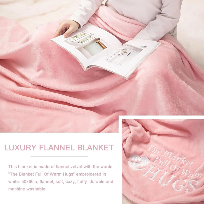 Birthday Gifts for Women, Get Well Soon Gifts for Women, Self Care Gifts for Women,10 Pcs Spa Gifts Basket with Luxury Flannel Blanket and Tumbler, Unique Valentine'S Day Gifts Idea for Women - Puck's