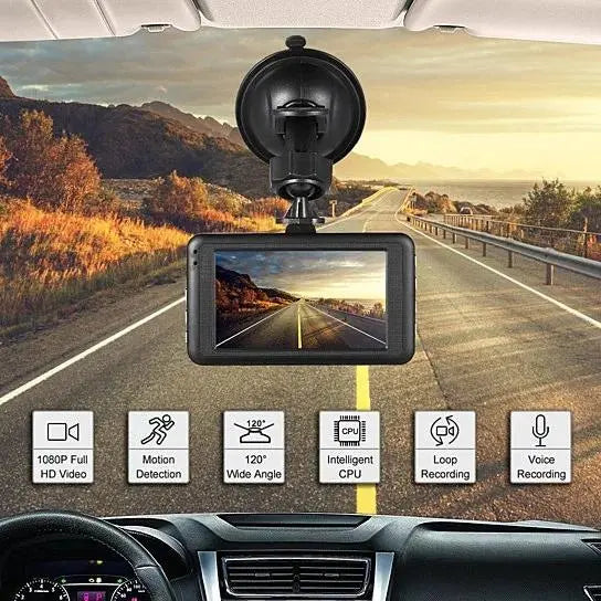 Black Box Dash Cam 1080P G-Sensor Looping Car Camera - Puck's