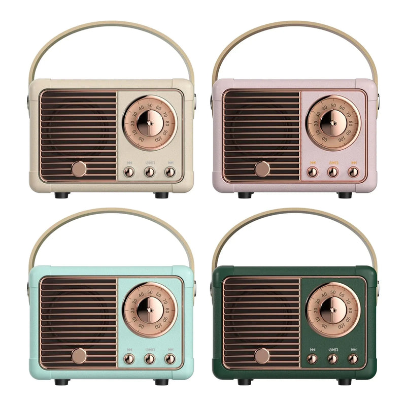 Bluetooth Compact Retro Speakers with Radio - Puck's