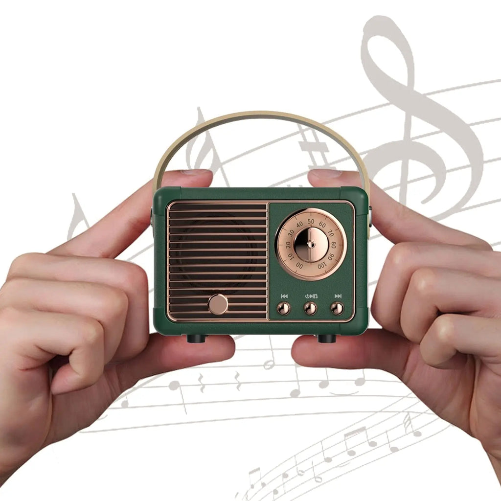 Bluetooth Compact Retro Speakers with Radio - Puck's