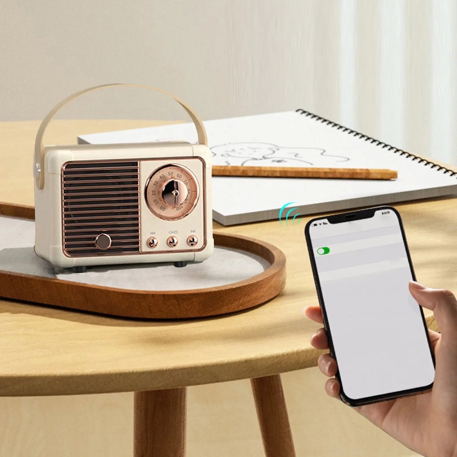 Bluetooth Compact Retro Speakers with Radio - Puck's