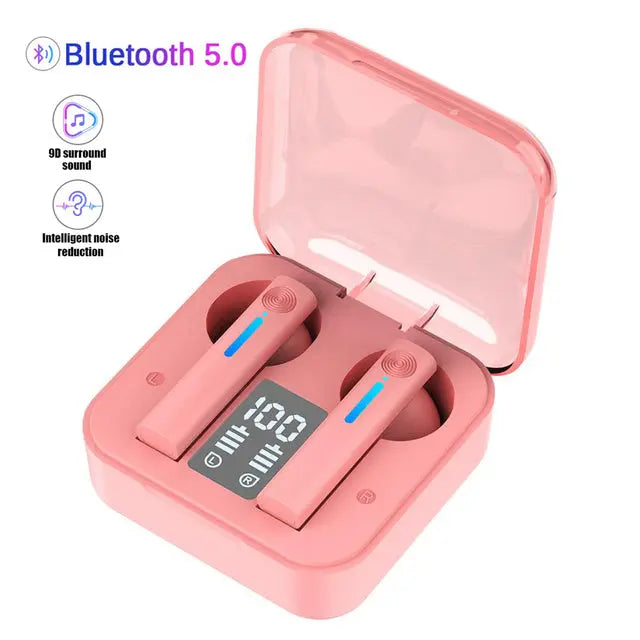 Bluetooth Earphones LED Wireless TWS with Microphone - Puck's