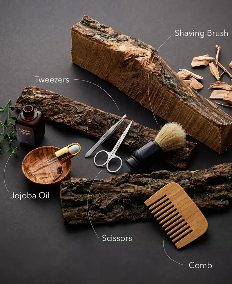 Body Care Gift Set, Sandalwood Bath Gift Set, Grooming Self Care Kit, 14 Piece - Puck's