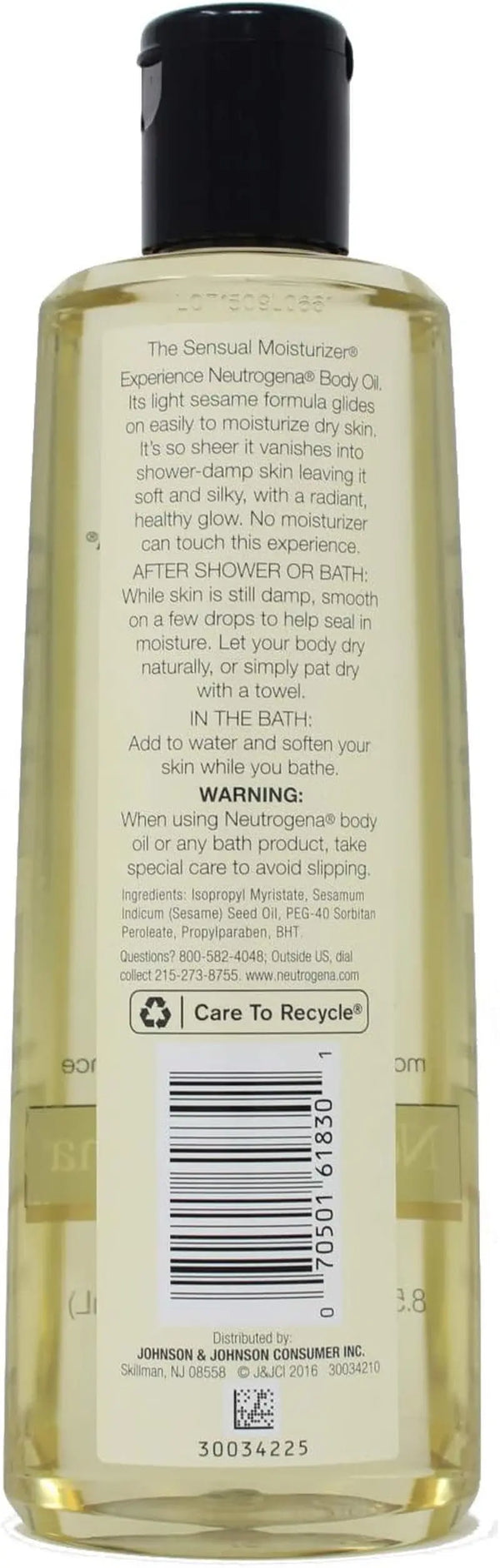 Body Oil Light Sesame Formula, Fragrance Free 8.5 Oz (Pack of 4) - Puck's