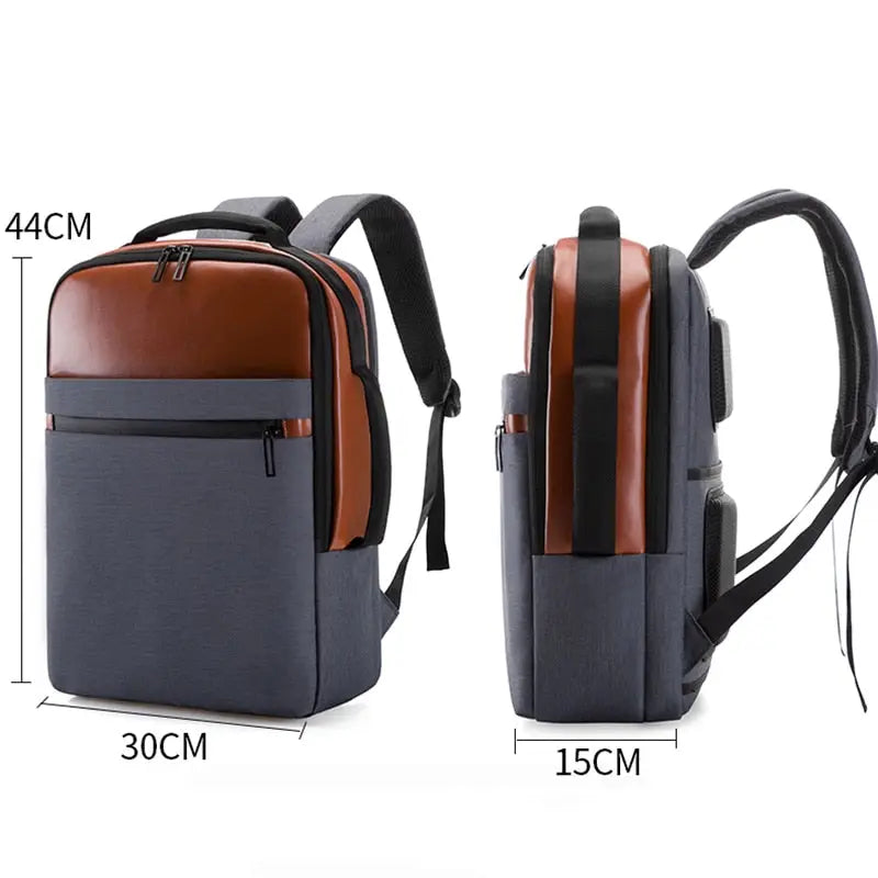 Business Backpack For Men Large Capacity USB Charging Bag Male - Puck's