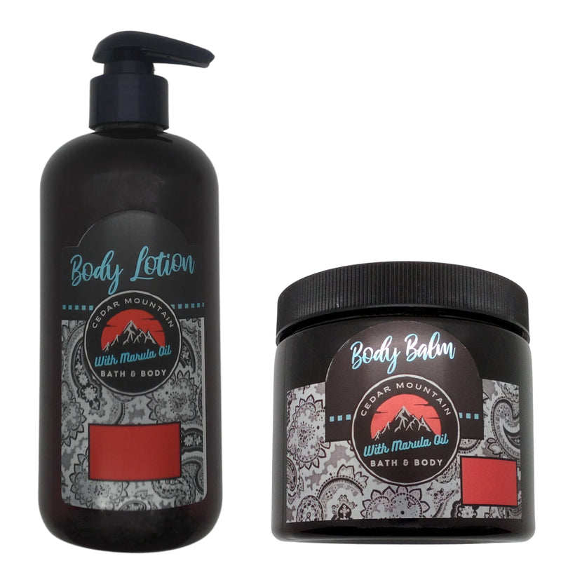 Cedar Mountain Bergamot & Spices Scented Marula Oil Body Lotion and - Puck's