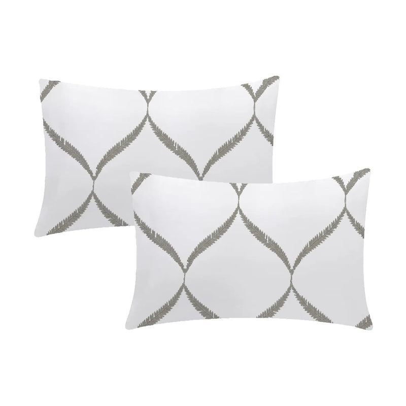 Calliope - 3 Piece Crewel Embroidered Duvet Set | Linen Cotton Mix | - Puck's