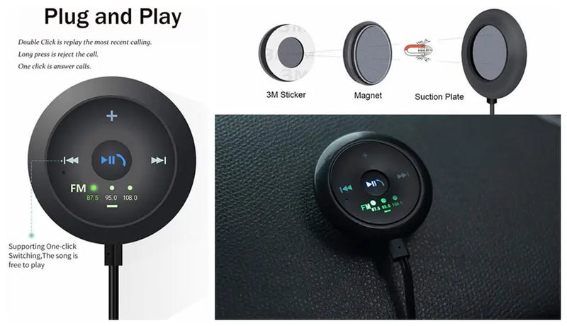 Car USB FM Transmitter Bluetooth FM Receiver - Puck's