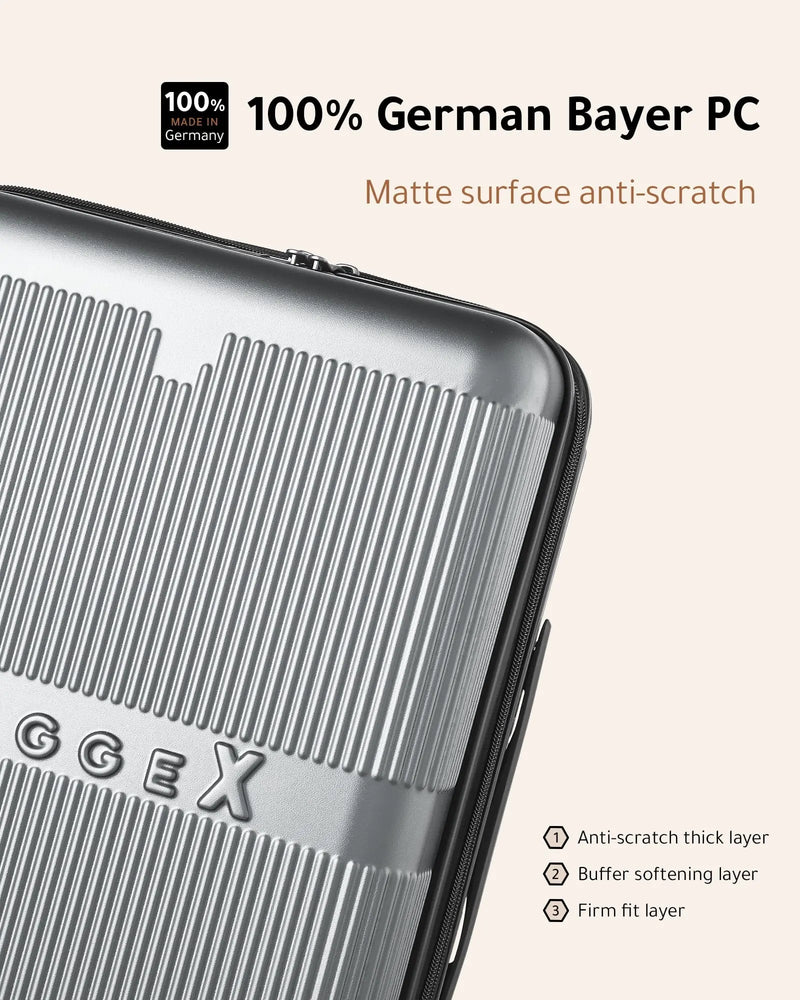 Carry on Luggage 22X14X9 Airline Approved, PC Hardshell Expandable Luggage with Bigger Wheels - Puck's