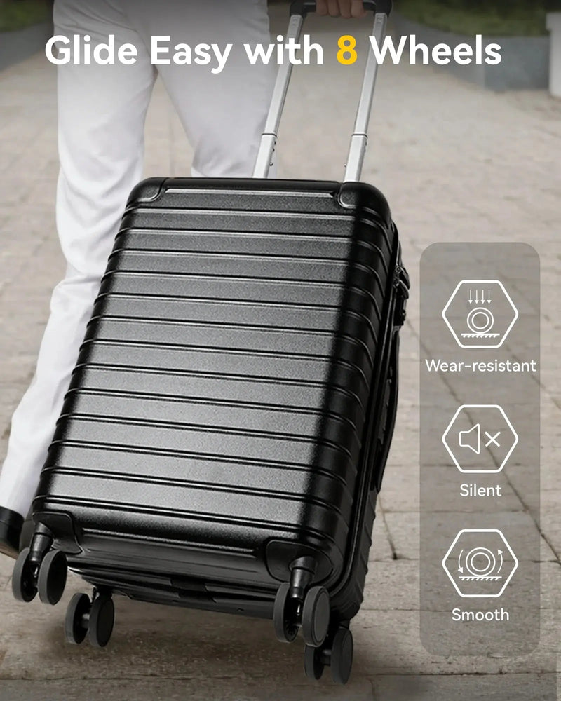 Carry on Luggage for Airplane 20-Inch - Hardside Luggage Lightweight for Adult Teen - Puck's