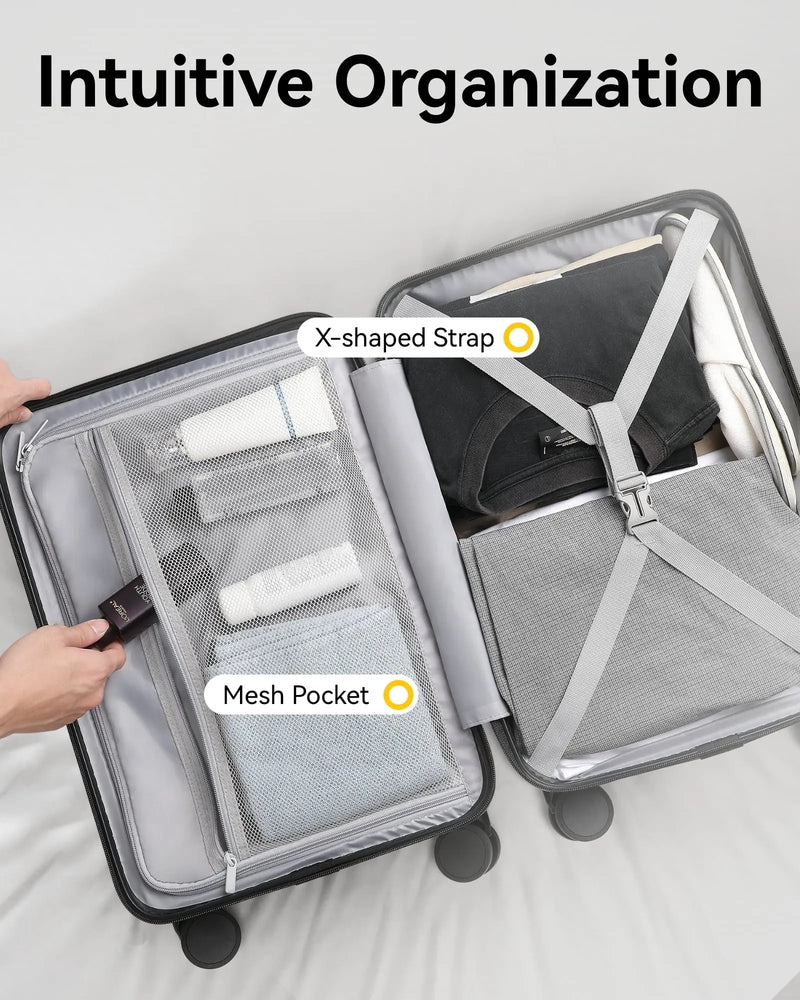 Carry on Luggage for Airplane 20-Inch - Hardside Luggage Lightweight for Adult Teen - Puck's