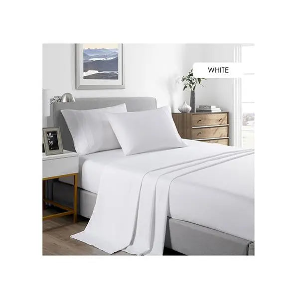 Casa Decor 2000 Bamboo Cooling Sheet Set Ultra Soft Bedding White - Puck's